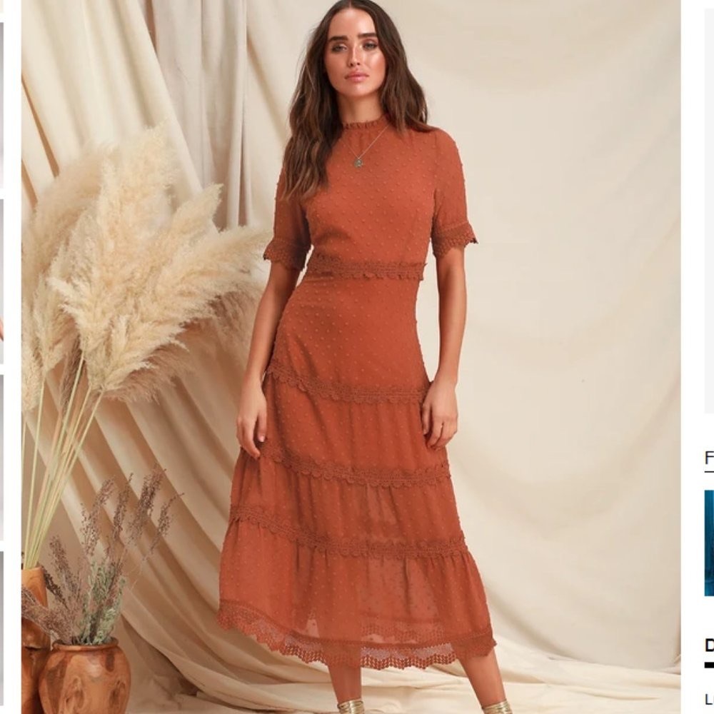 Lulus Rustic Organ Midi Dress